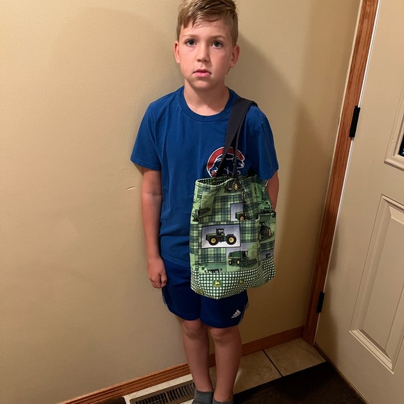 Witches Brew Gnome Small Tote Bag Polka Dots Lining Trick or Treat - Picture 7 of 8